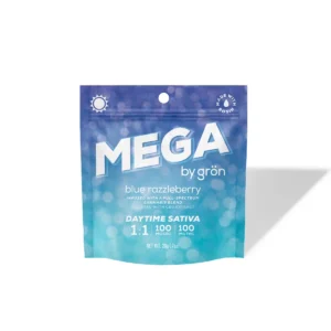Image of Blue Razzleberry (Daytime Sativa) Gron - Mega Pearl Gummy (100mg THC- 100mg CBG)